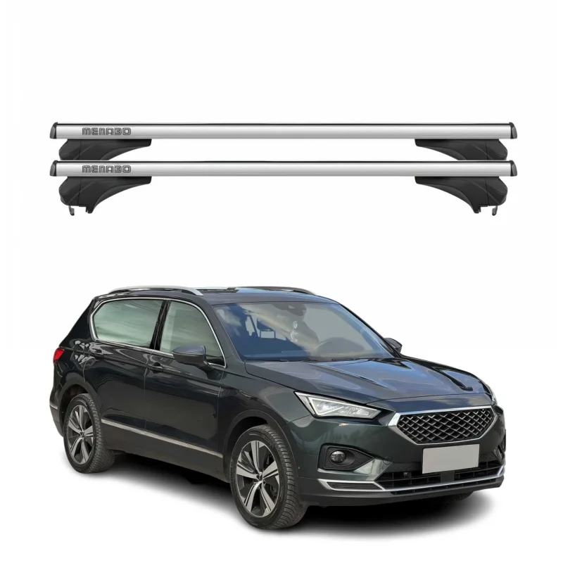 Menabo Dachträger Grundtäger für Seat Tarraco 2018-2024 Aluminium Silber 2 tlg