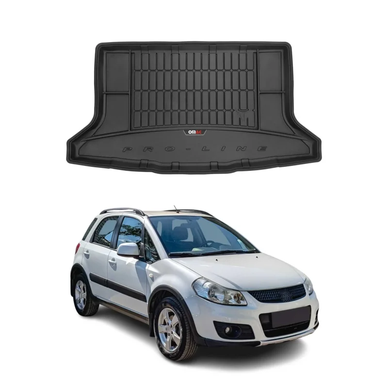 OMAC Gummi Kofferraumwanne für Suzuki SX4 2006-2014 TPE Laderaumwanne Schwarz
