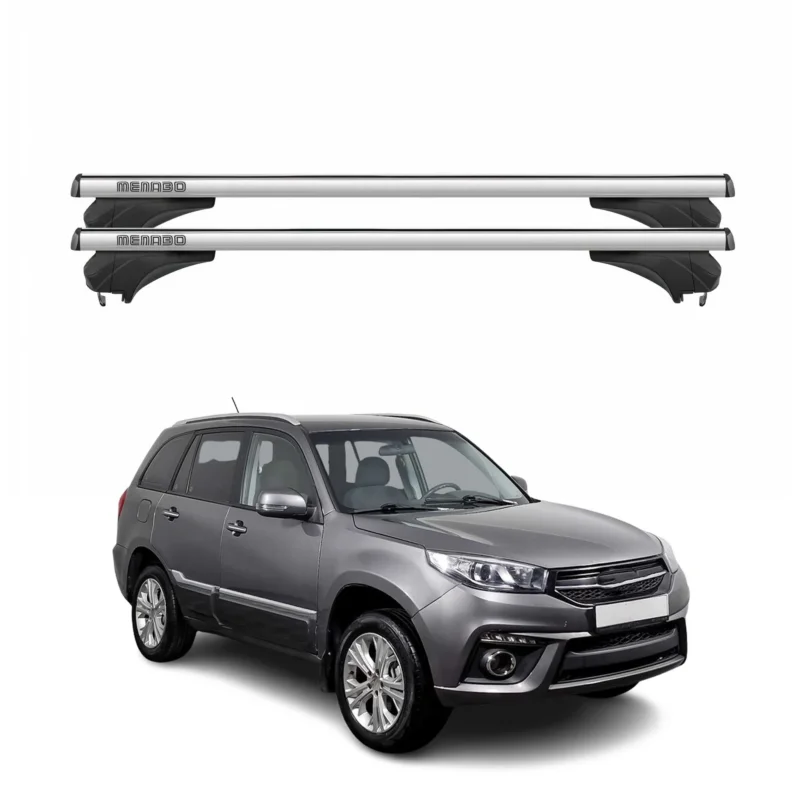 Menabo Dachträger Grundtäger für Chery Tiggo 3 / J11 2013-2023 Alu Silber 2 tlg