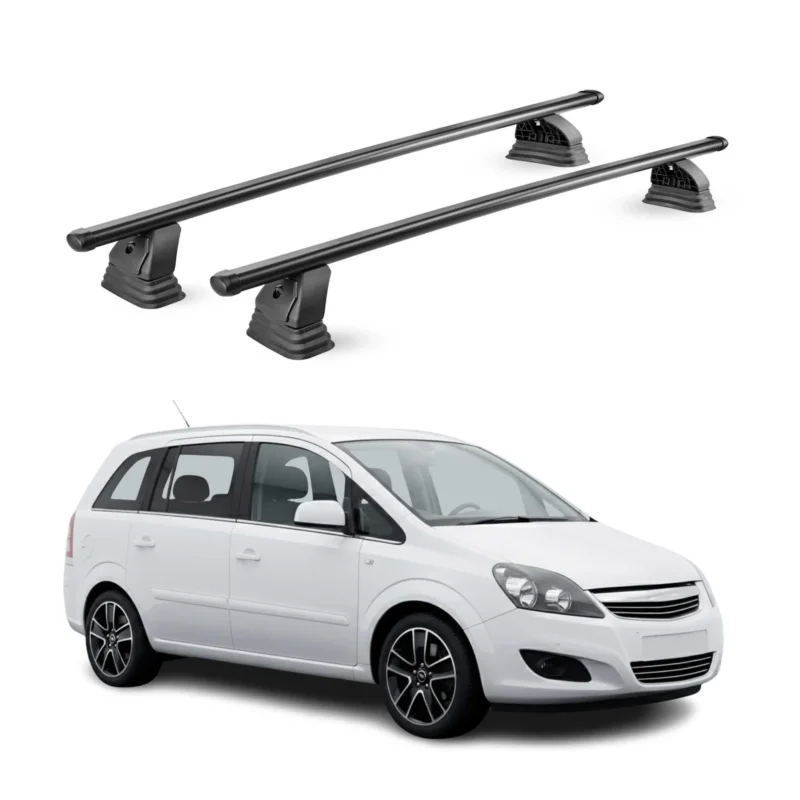 Stahl Dachträger für Opel Zafira B Cosmo 2007-2014 TÜV 75 kg 2tlg Schwarz