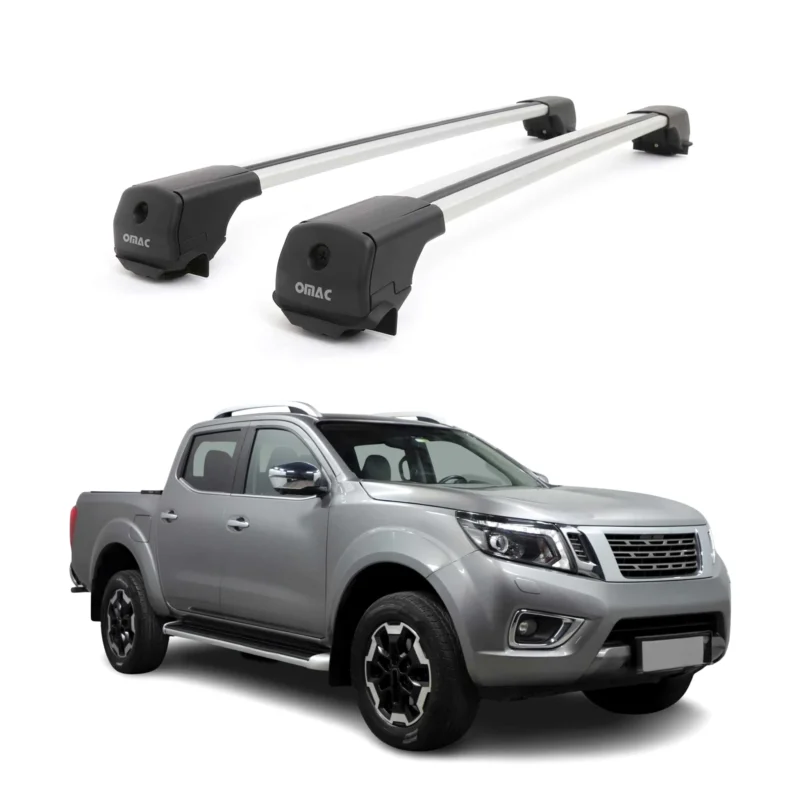 Dachträger für Nissan Navara III D23 2015-2025 4Tür Aluminium 75kg Grau 2tlg