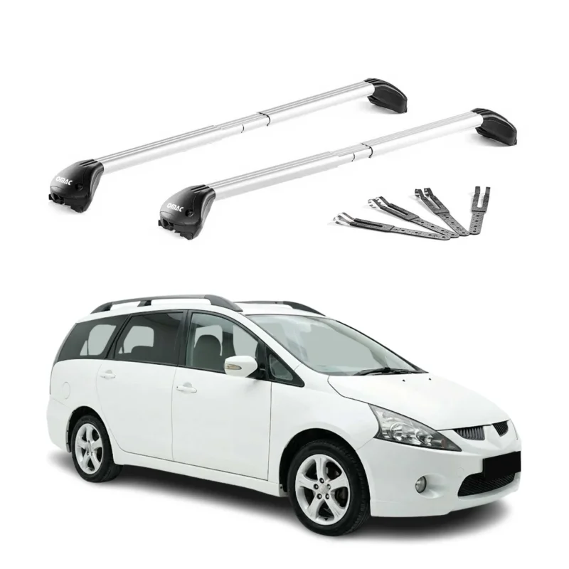 Dachträger Grundtäger für Mitsubishi Grandis 2003-2011 100kg Alu Grau 2x ABE