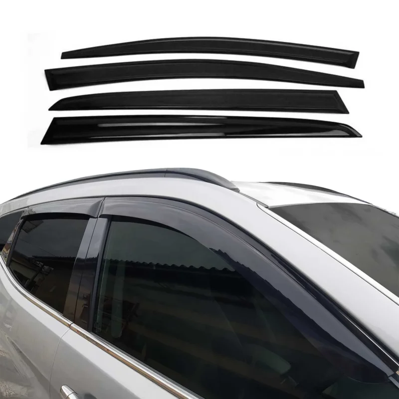 4x Windabweiser Regenabweiser für Nissan Juke 2010-2019 Acryl Dunkel