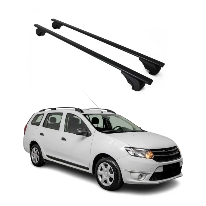 Dachträger Grundträger für Dacia Logan MCV 2012-2021 75kg Stahl Schwarz 2 tlg