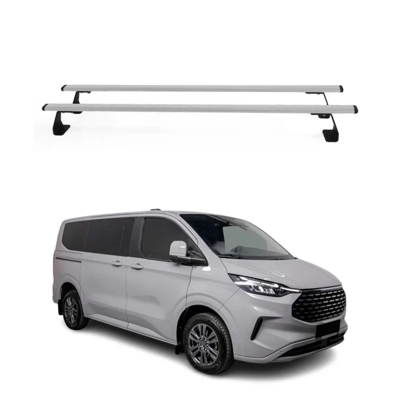 Dachträger Grundtäger für Ford Tourneo Custom 2012-2023 75kg Stahl Silber 2 tlg