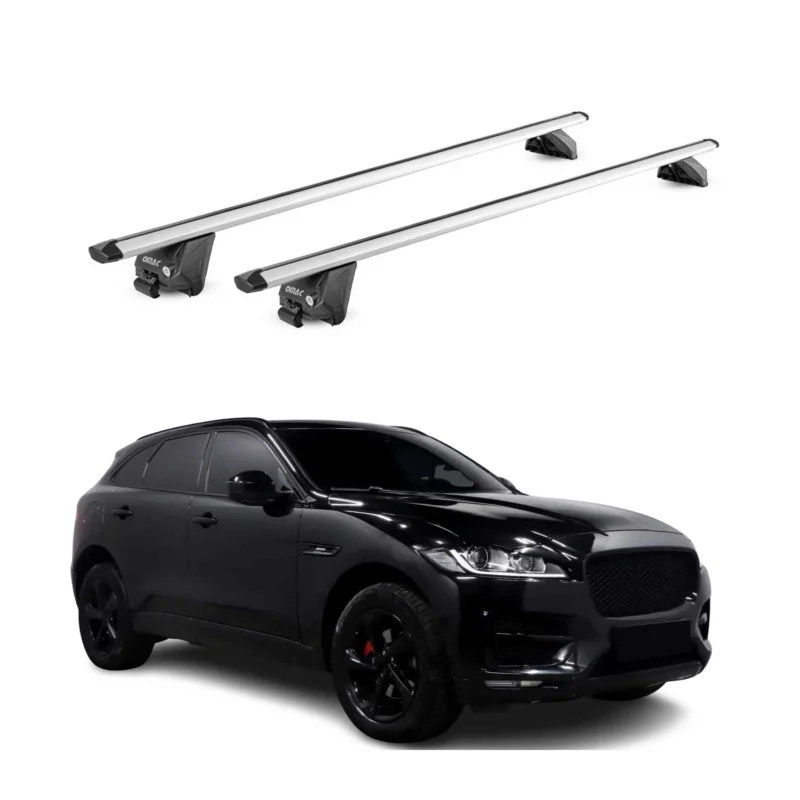 Dachträger Grundtäger für Jaguar F-Pace 2016-2025 100kg Aluminium Silber 2x ABE