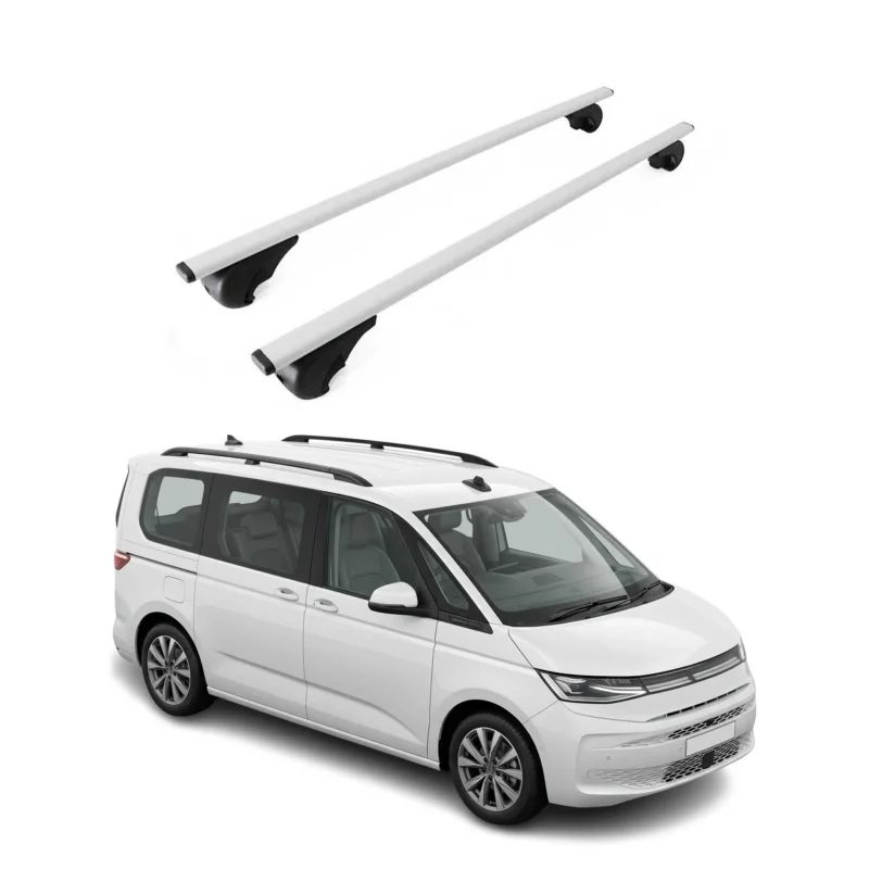 Dachträger Grundträger für VW Multivan T7 2022-2026 Stahl Silber 2tlg