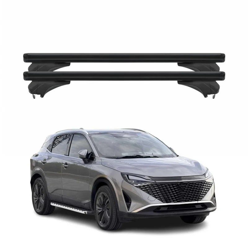 Menabo Dachträger Grundtäger für Nissan Qashqai J12 2021-2026 Alu Schwarz 2 tlg
