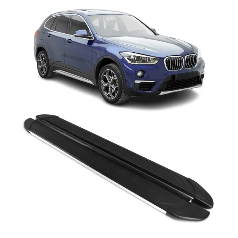 Trittbretter Seitenschweller für BMW X1 F48 2015-2022 Aluminium Schwarz Silber