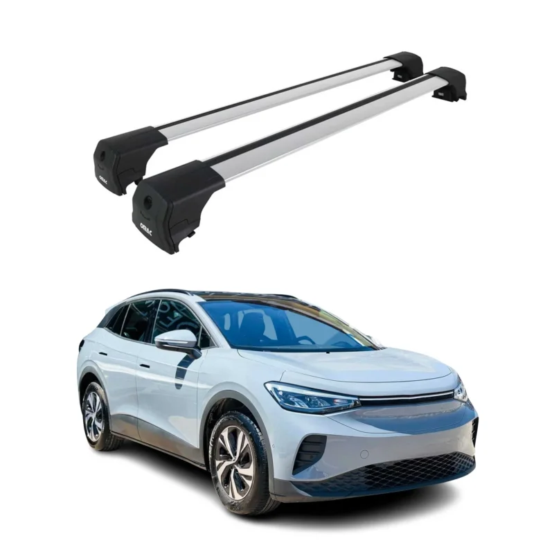 Dachträger Grundtäger für VW ID.4 2021-2026 75kg Aluminium Silber 2 tlg