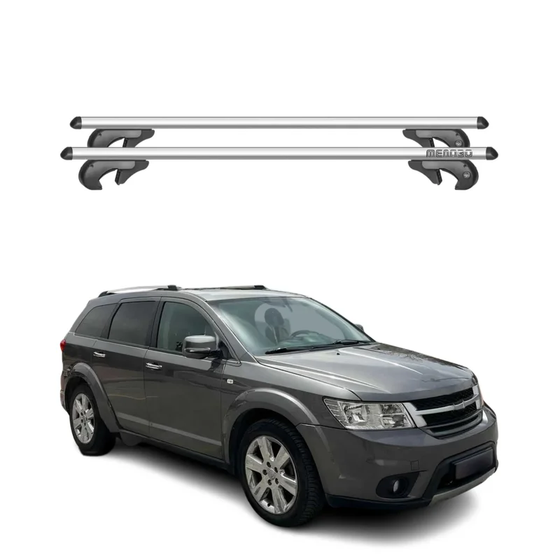 Menabo Dachträger Grundtäger für Fiat Freemont Cross 2014-2015 90kg Alu Grau 2x
