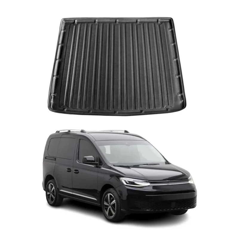 Kofferraumwanne Laderaumwanne für VW Caddy 2020-2026 Gummi TPE Schwarz