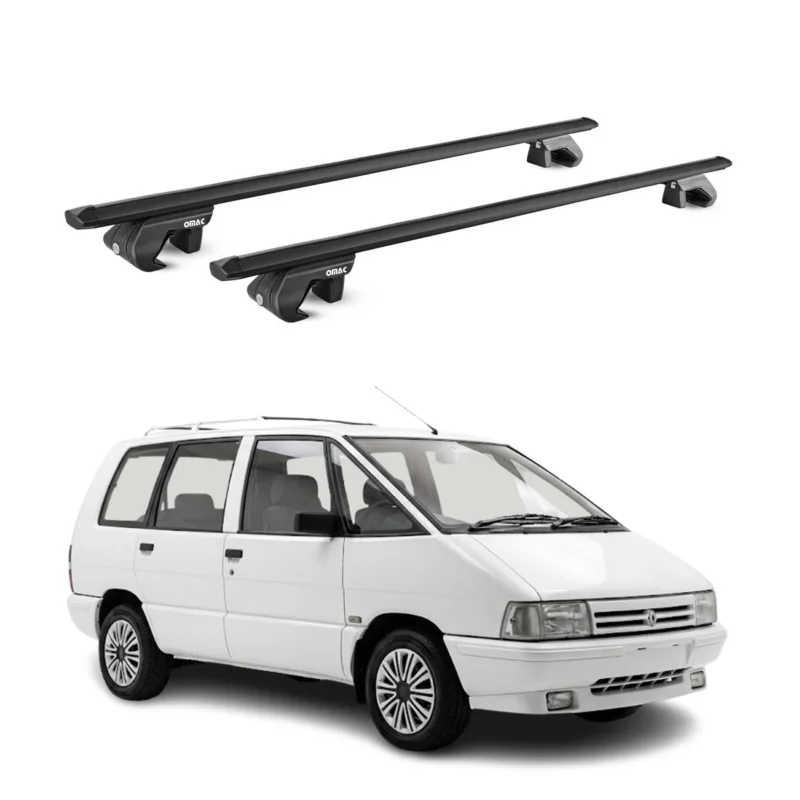 Dachträger Grundtäger für Renault Espace I 1984-1991 90kg Alu Schwarz 2 tlg ABE