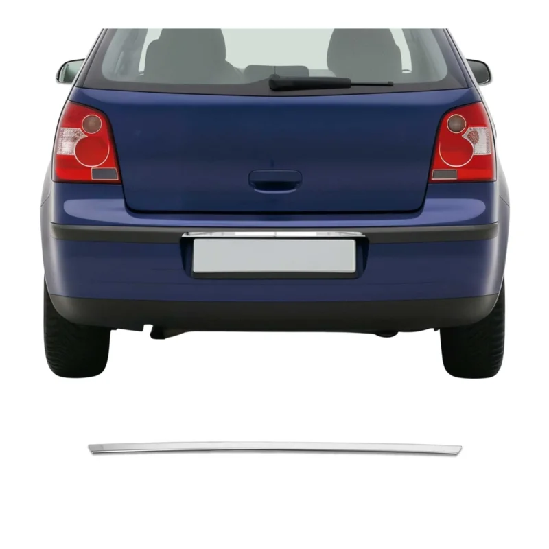 Kofferraumleiste Heckklappe Leiste für VW Polo 2001-2009 Untere Chrom Edelstahl