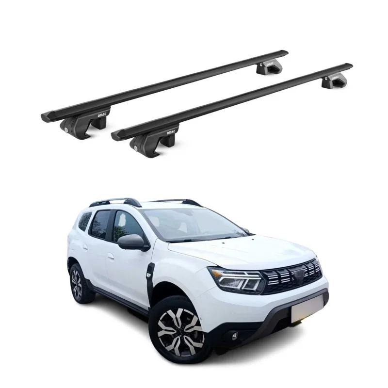 Dachträger Grundtäger für Dacia Duster mk3 2024-2026 90kg Alu Schwarz 2x ABE