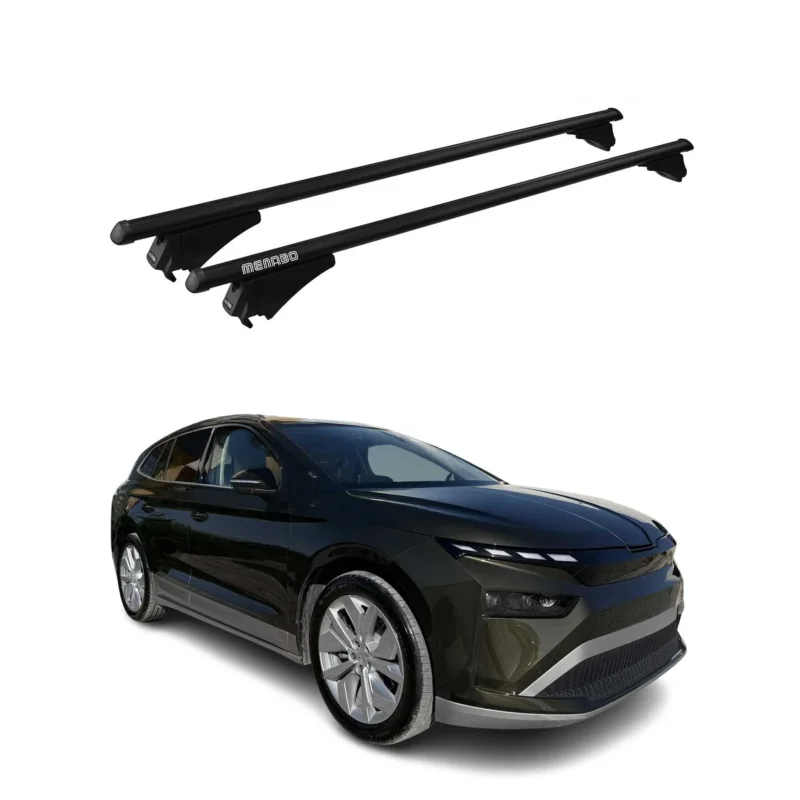 Menabo Grundträger Dachträger für Skoda Enyaq 2020-2026 ABE Aluminium Schwarz 2x