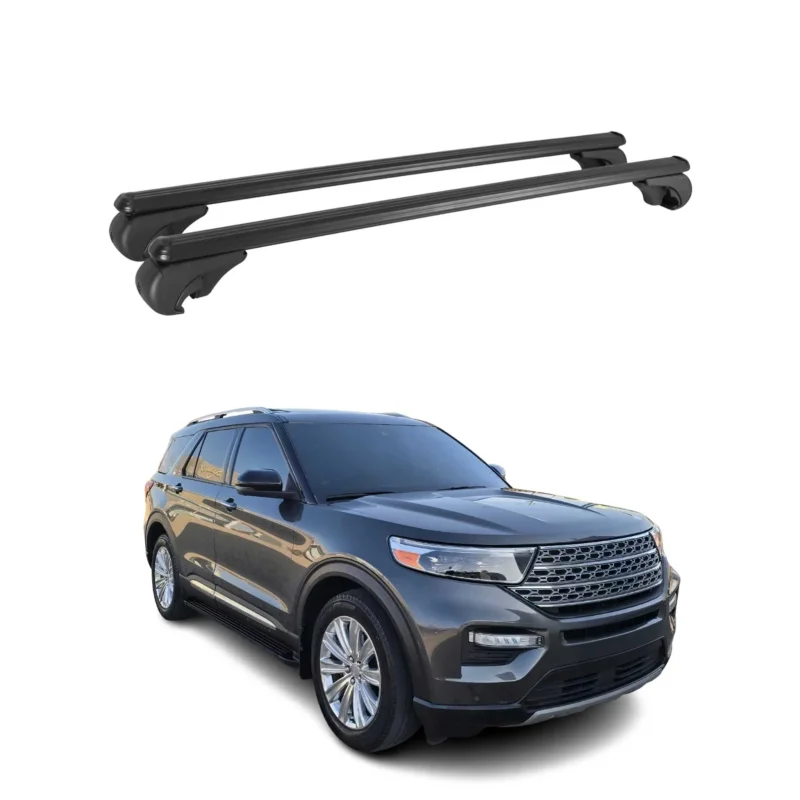 Dachträger für Ford Explorer 2020-2026 Gepäckträger Grundträger Alu Schwarz 2x