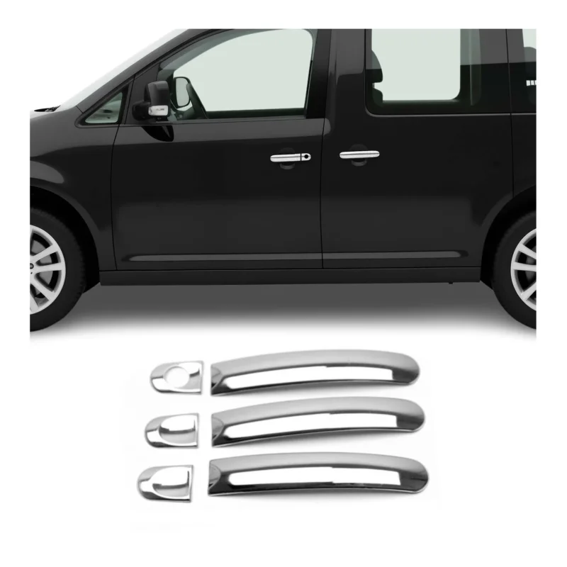 Chrom Türgriff Blende für VW T5 T6 2003-2021 3-Tür Edelstahl 6tlg