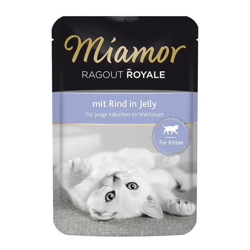 Miamor Ragout Royale Kitten Katzenfutter – mit Rind 22x100g