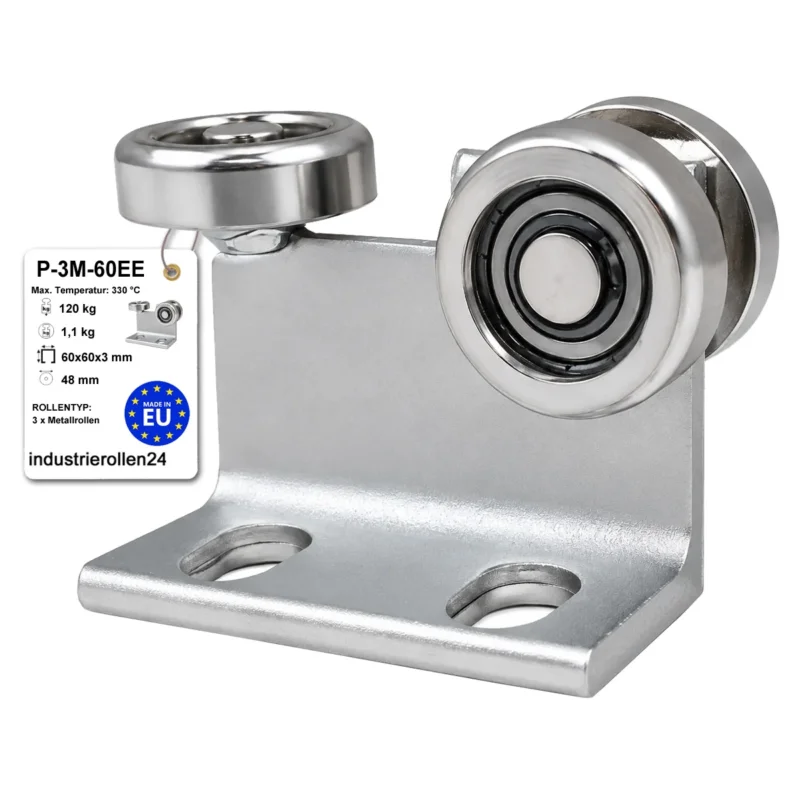 Torwagen für Schiebetore bis 330 °C – für Profile 60 × 60 mm – Wandstärke 3 mm: P-3M-60EE