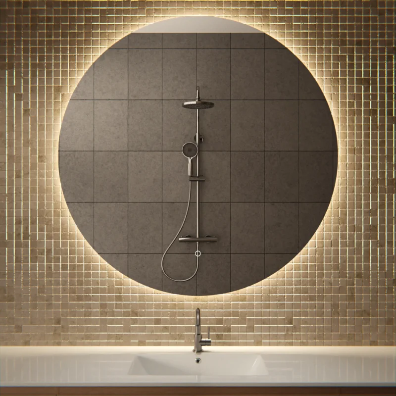 Badezimmerspiegel - Rund - 120cm – Rahmenlos