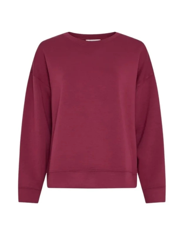 Ima Q Sweatshirt von MSCH Copenhagen in der Farbe Rhododendron als Freisteller von vorne