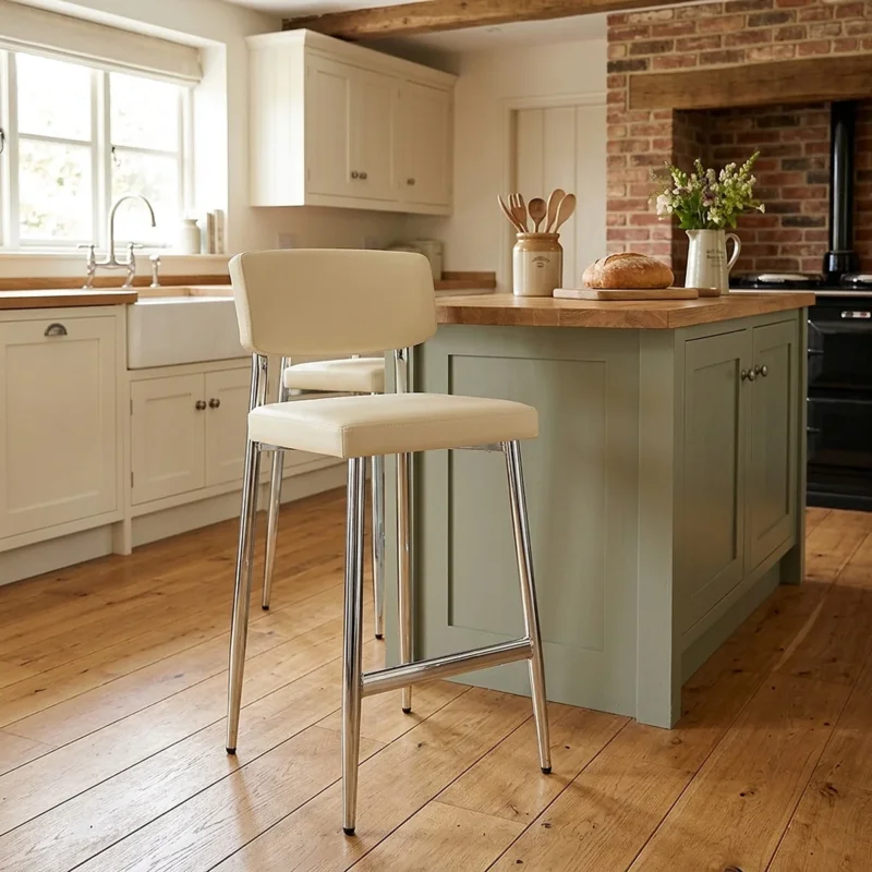 Echtleder Barhocker - Parker Beige
