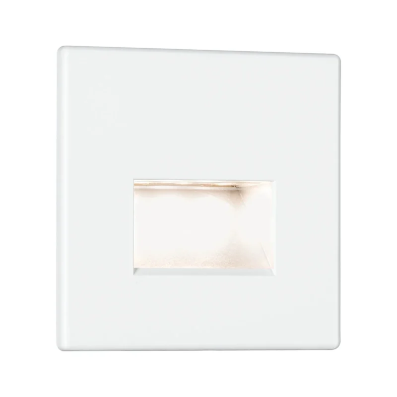 LED Wandeinbauleuchte Edge Quadro eckig 80x5mm 1,2W 50lm 230V 2700K Weiß matt