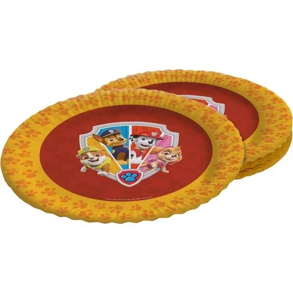 Paw Patrol Borden Oranje 23cm 8st van VDV Benefit koop je bij Partywinkel