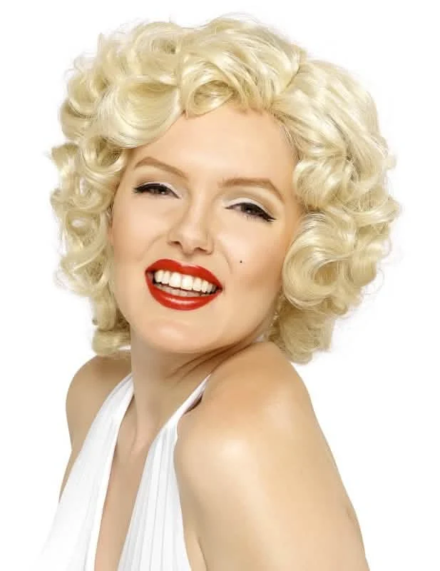 Perruque Marilyn Monroe pour femme blonde bouclée