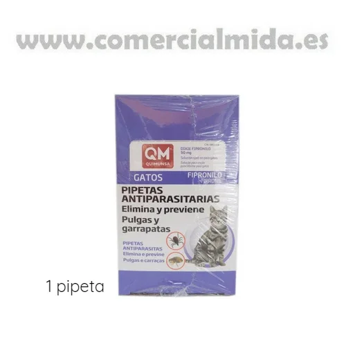 Pipeta Dixie Fipronilo para gatos spot-on. Fipronil 50 mg