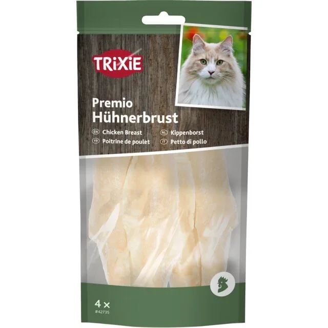 TRIXIE PREMIO Chicken Tenders Katzensnack – 100 % Hühnchenfilet, 4 St./70 g