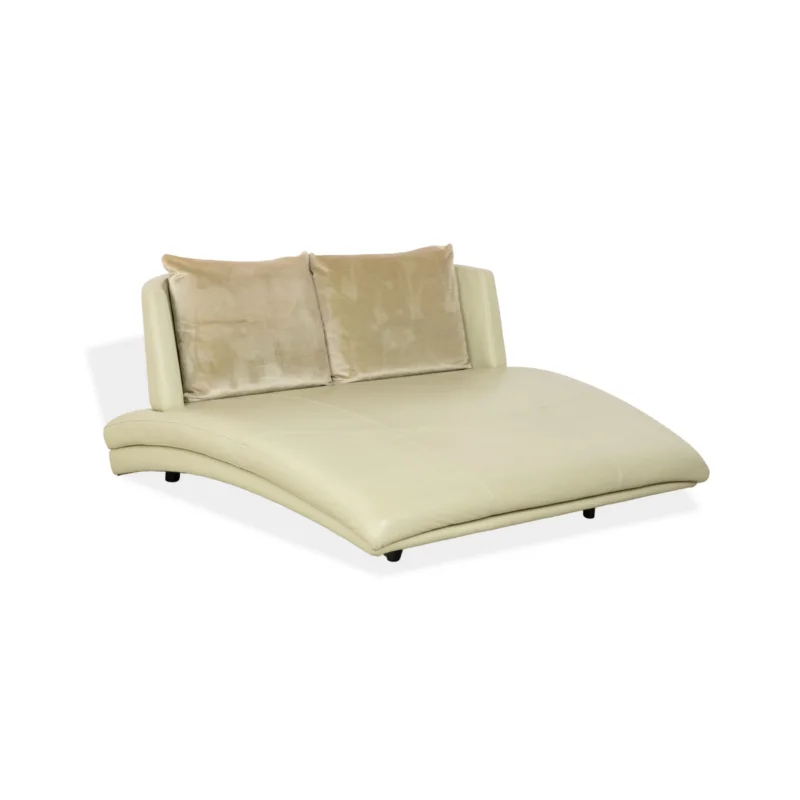 Rolf Benz 2800 Leder Liege Pistazie Beige Sofa Couch Daybed