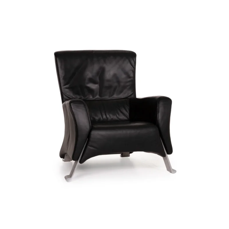 Rolf Benz 322 Leder Sessel Schwarz