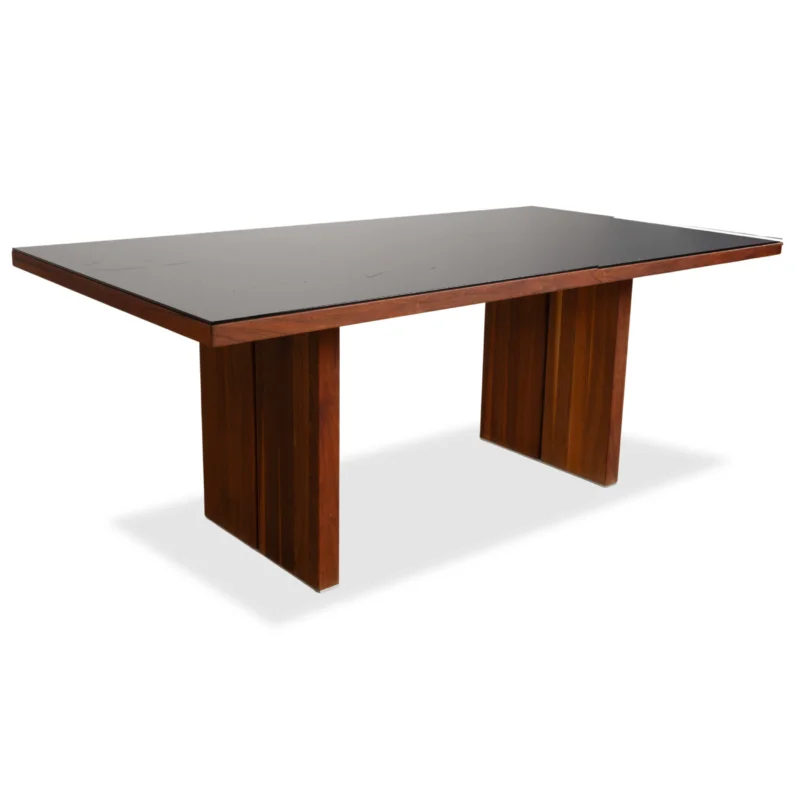 Rolf Benz Esstisch Holz Glas Schwarz Braun 190 x 100 cm