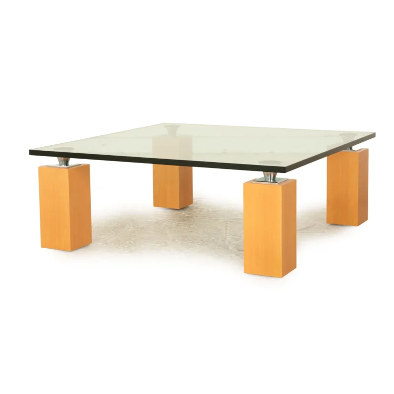 Rolf Benz Glas Couchtisch Silber Braun