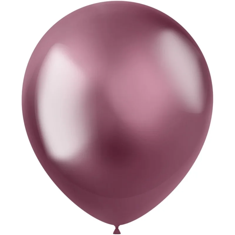 Roze Ballonnen Chroom 33cm 10st van Folat koop je bij Partywinkel