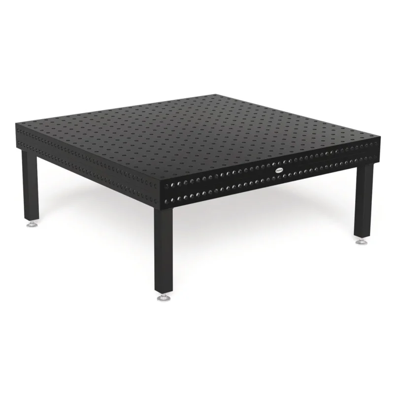 Produktansicht von Siegmund Schweißtisch 2000 x 2000 x 200 mm Professional 750 System 28 Plasmanitriert Höhe 750 mm mit Bodenverankerung