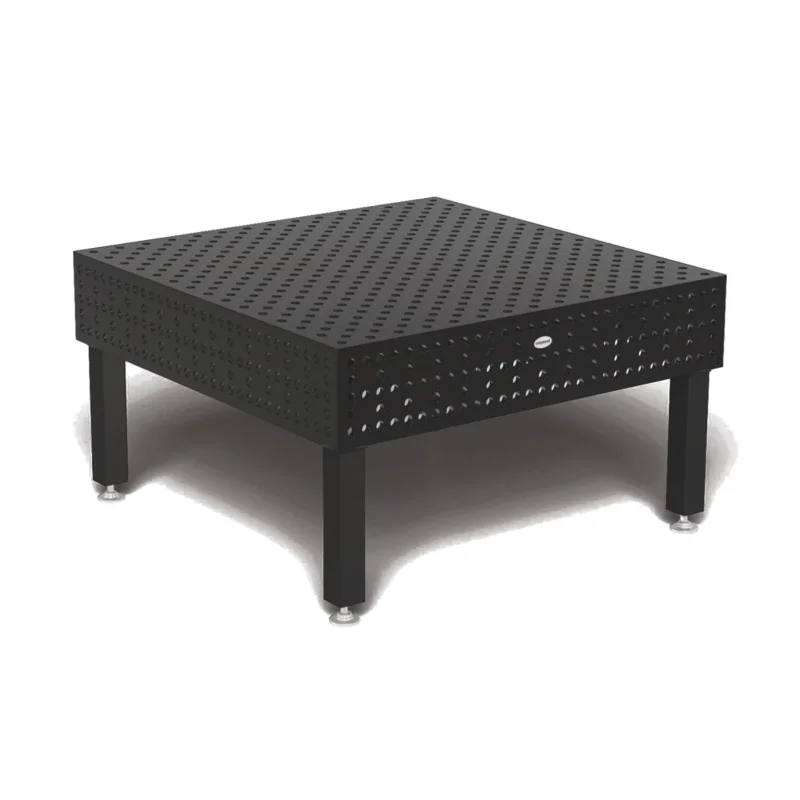 Produktansicht von Siegmund Schweißtisch 1500 x 1500 x 300 mm Professional Extreme 8.8 PLUS System 28 Plasmanitriert, Diagonalraster Höhe 550 mm mit Bodenverankerung