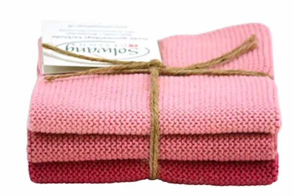 Solwang Wischtücher 3er Set - Antik Rosa Kombi BIO