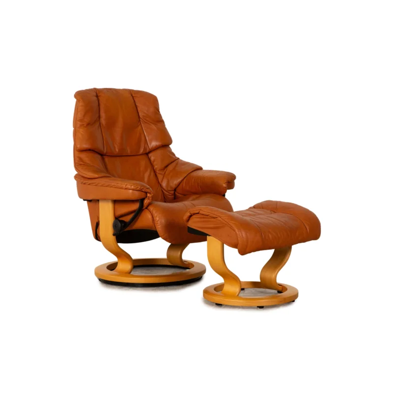 Stressless Reno Leder Sessel Braun inkl. Hocker