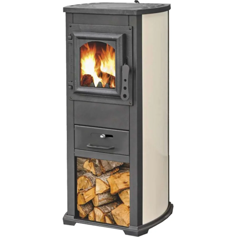 Holzofen "Karma" 7 kw aus lackiertem Stahl h 89 cm