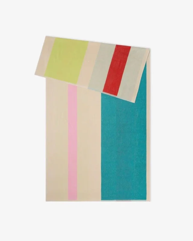 Suite702 Strandtuch PINK TURQUOISE gestreift | 90x180cm - Sir Henrys