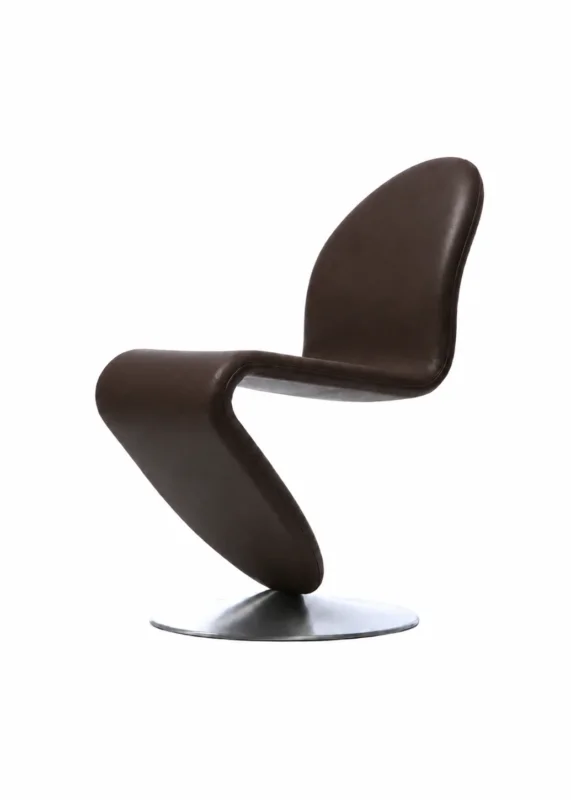 System 1-2-3 Esszimmerstuhl, Ultra Chocolate 41589 von Verner Panton