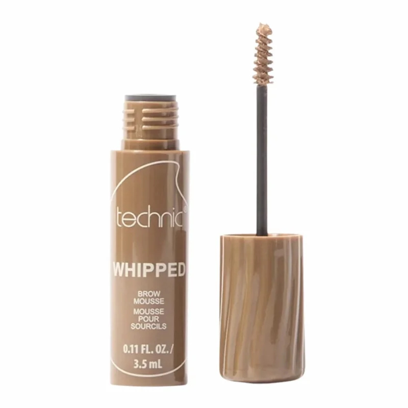 Technic Whipped Brow Mousse Light Brown, luchtige wenkbrauwmousse met precisie-applicator