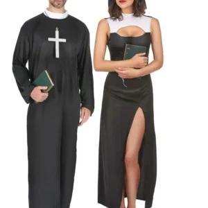 Nonnen-Priesterkostüm für Paare