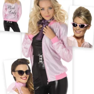 50er Jahre Kostüm-Set für Erwachsene rosa