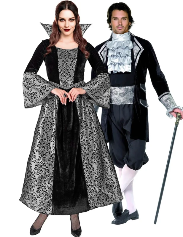 Barock Vampir Paarkostüm für Erwachsene