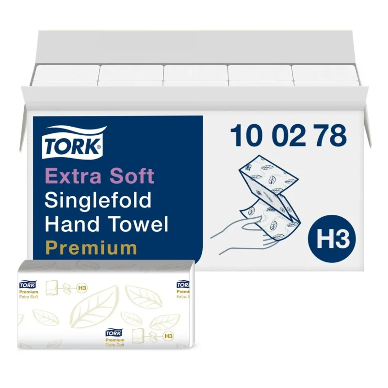 Tork Lagenfalz Papierhandtuch – Premium, 2-lagig, QuickDry™, Weiß, 23×22,6 cm
