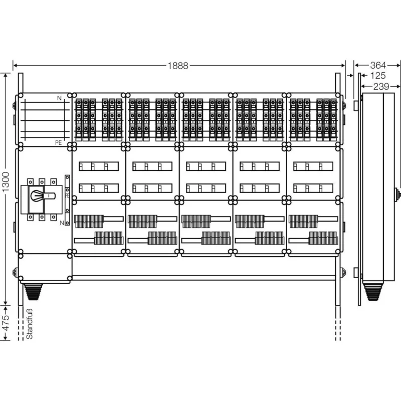 Hensel - Verteilerschrank für Energieversorgung Ladeverteiler Mi EV 11kW 30100 f.30 Ladep. a 11kW